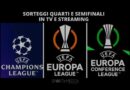 Sorteggi Champions League, Europa League e Conference League