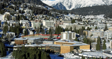 Panorama del piccolo paesino Davos