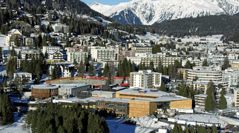 Panorama del piccolo paesino Davos